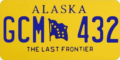AK license plate GCM432