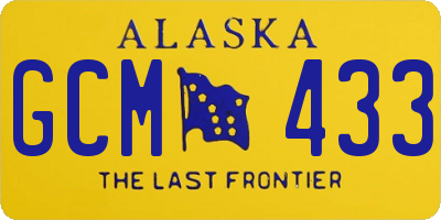 AK license plate GCM433