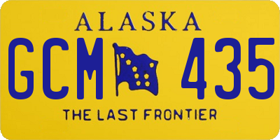 AK license plate GCM435