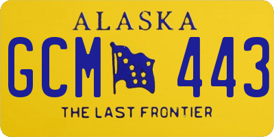 AK license plate GCM443