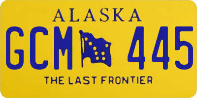 AK license plate GCM445