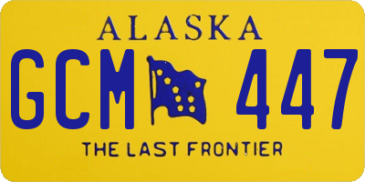AK license plate GCM447