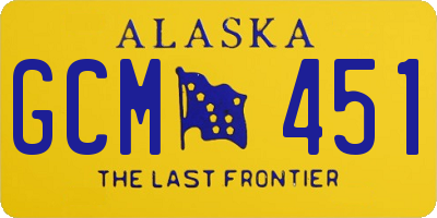 AK license plate GCM451