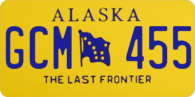 AK license plate GCM455