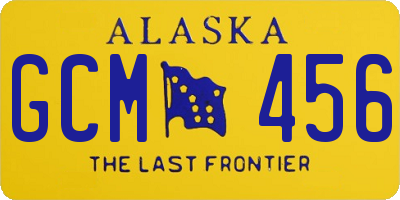 AK license plate GCM456