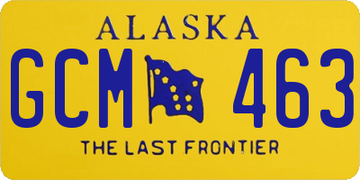 AK license plate GCM463
