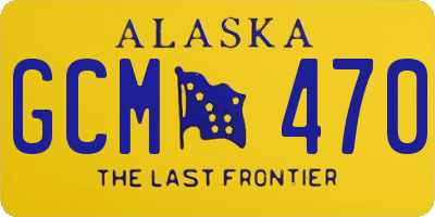 AK license plate GCM470
