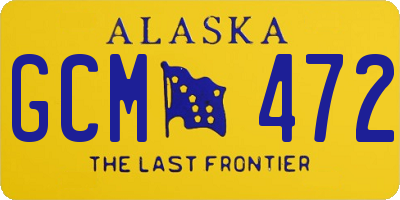 AK license plate GCM472