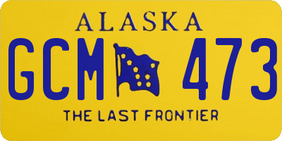 AK license plate GCM473