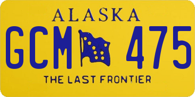 AK license plate GCM475