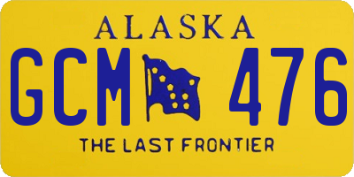 AK license plate GCM476