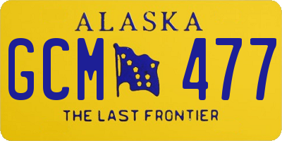 AK license plate GCM477