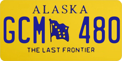 AK license plate GCM480
