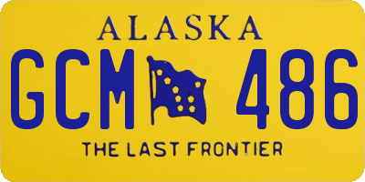 AK license plate GCM486