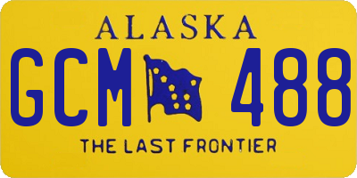 AK license plate GCM488