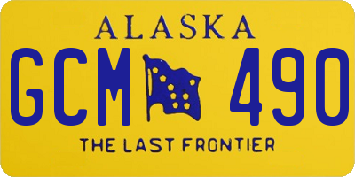 AK license plate GCM490