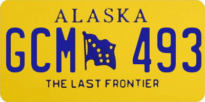 AK license plate GCM493