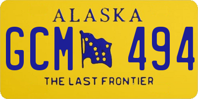 AK license plate GCM494