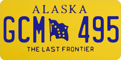 AK license plate GCM495