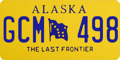 AK license plate GCM498