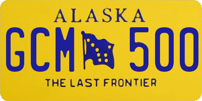 AK license plate GCM500