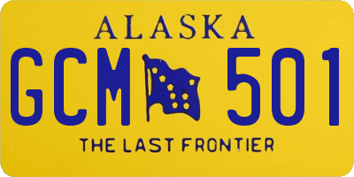 AK license plate GCM501