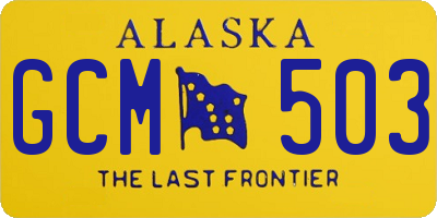 AK license plate GCM503