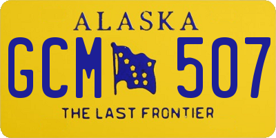 AK license plate GCM507