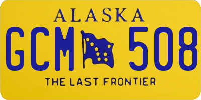 AK license plate GCM508