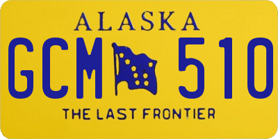 AK license plate GCM510