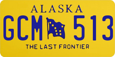 AK license plate GCM513
