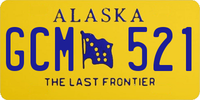 AK license plate GCM521