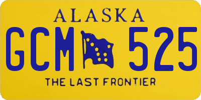 AK license plate GCM525