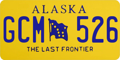 AK license plate GCM526