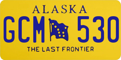 AK license plate GCM530