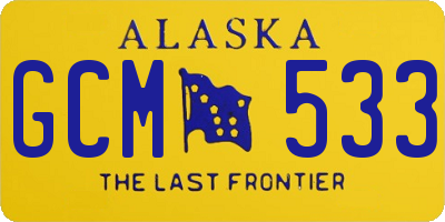 AK license plate GCM533