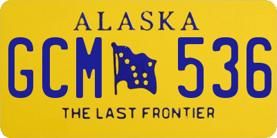 AK license plate GCM536