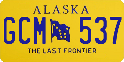 AK license plate GCM537