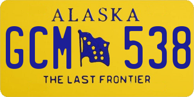 AK license plate GCM538