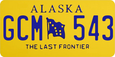 AK license plate GCM543