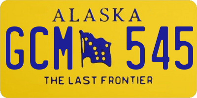 AK license plate GCM545
