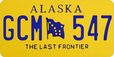 AK license plate GCM547