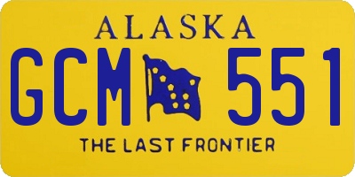 AK license plate GCM551