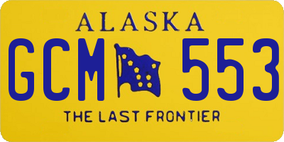 AK license plate GCM553