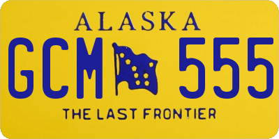 AK license plate GCM555