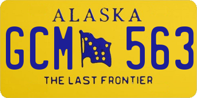 AK license plate GCM563