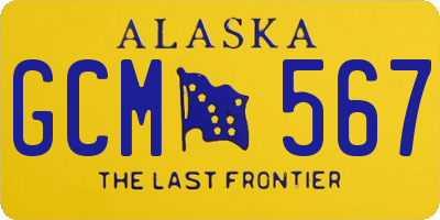 AK license plate GCM567