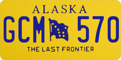 AK license plate GCM570