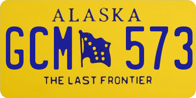 AK license plate GCM573