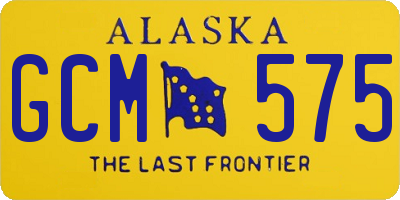 AK license plate GCM575